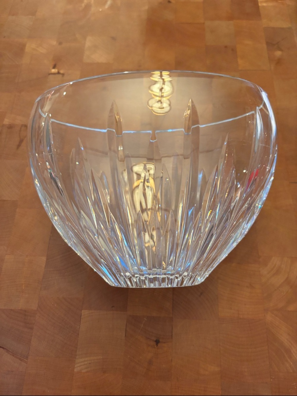 Cut Crystal Decorative Bowl - Clear Glass
